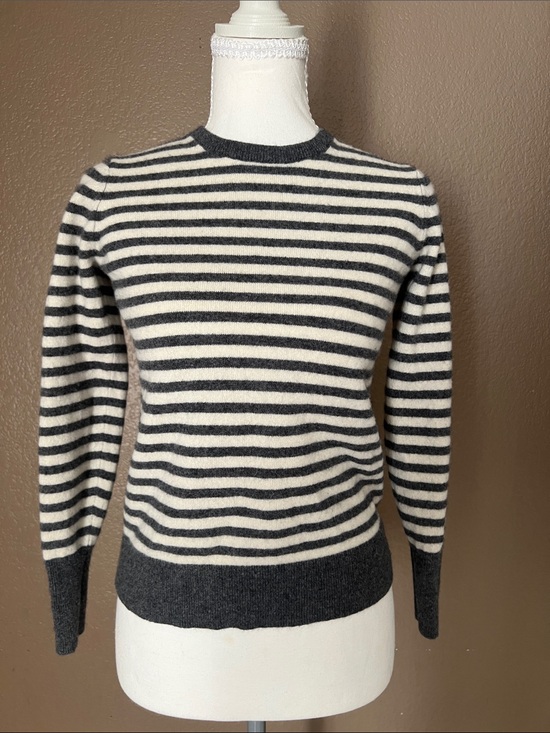 Everlane Other - Everlane Striped Crewneck Sweater - Charcoal & Cream